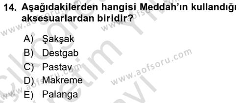 Türk Tiyatrosu Dersi 2021 - 2022 Yılı Yaz Okulu Sınavı 14. Soru