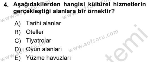 Konaklama Hizmetlerinde Kalite Yönetimi Dersi 2021 - 2022 Yılı Yaz Okulu Sınavı 4. Soru