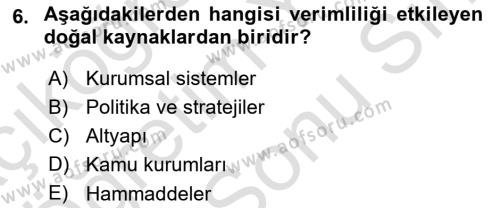 Konaklama Hizmetlerinde Kalite Yönetimi Dersi 2023 - 2024 Yılı (Final) Dönem Sonu Sınavı 6. Soru