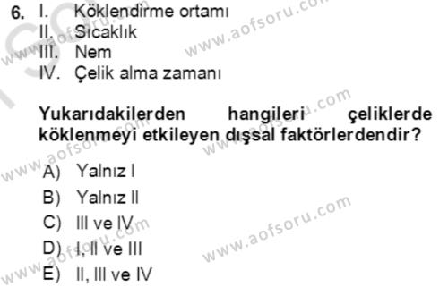 Bahçe Tarımı 1 Dersi 2021 - 2022 Yılı (Final) Dönem Sonu Sınavı 6. Soru