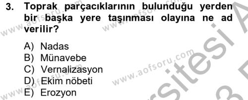 Tarla Bitkileri 1 Dersi 2012 - 2013 Yılı (Vize) Ara Sınavı 3. Soru