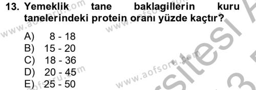 Tarla Bitkileri 1 Dersi 2012 - 2013 Yılı (Final) Dönem Sonu Sınavı 13. Soru
