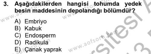 Tarla Bitkileri 1 Dersi 2012 - 2013 Yılı (Final) Dönem Sonu Sınavı 3. Soru