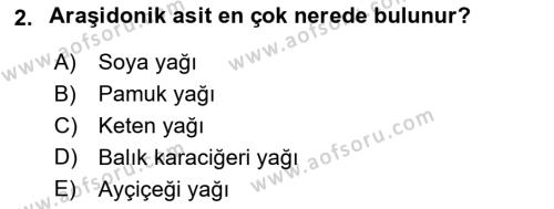 Hayvan Besleme Dersi 2020 - 2021 Yılı Yaz Okulu Sınavı 2. Soru