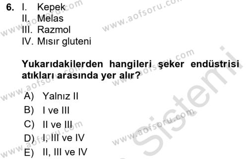 Hayvan Besleme Dersi 2020 - 2021 Yılı Yaz Okulu Sınavı 6. Soru