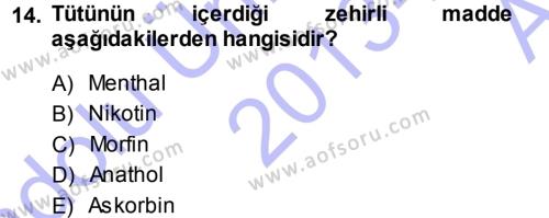 Tarla Bitkileri 2 Dersi 2013 - 2014 Yılı (Vize) Ara Sınavı 14. Soru