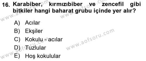 Tarla Bitkileri 2 Dersi 2023 - 2024 Yılı (Vize) Ara Sınavı 16. Soru