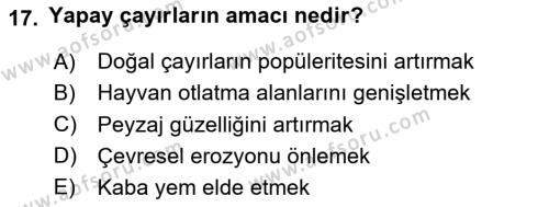 Tarla Bitkileri 2 Dersi 2023 - 2024 Yılı Yaz Okulu Sınavı 17. Soru
