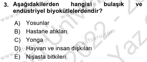 Tarım Alet ve Makinaları Dersi 2022 - 2023 Yılı Yaz Okulu Sınavı 3. Soru