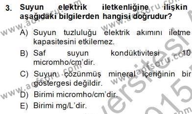 Su Ürünleri Dersi 2014 - 2015 Yılı (Vize) Ara Sınavı 3. Soru