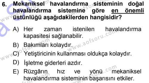 Tarımsal Yapılar ve Sulama Dersi 2013 - 2014 Yılı (Vize) Ara Sınavı 6. Soru