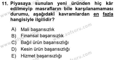 Turizmde Girişimcilik Ve İnovasyon Dersi 2020 - 2021 Yılı Yaz Okulu Sınavı 11. Soru