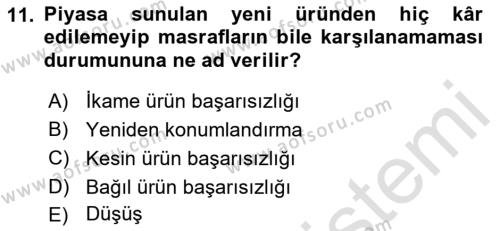 Turizmde Girişimcilik Ve İnovasyon Dersi 2021 - 2022 Yılı (Final) Dönem Sonu Sınavı 11. Soru