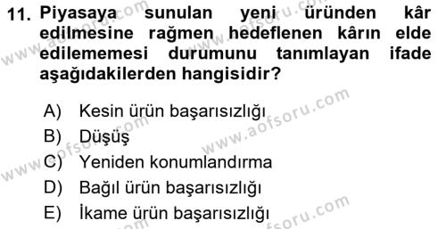 Turizmde Girişimcilik Ve İnovasyon Dersi 2021 - 2022 Yılı Yaz Okulu Sınavı 11. Soru