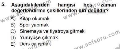 Genel Turizm Bilgisi Dersi 2012 - 2013 Yılı (Vize) Ara Sınavı 5. Soru