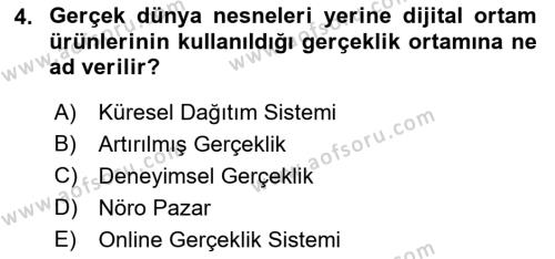 Turizmde Güncel Yaklaşımlar Dersi 2021 - 2022 Yılı (Vize) Ara Sınavı 4. Soru