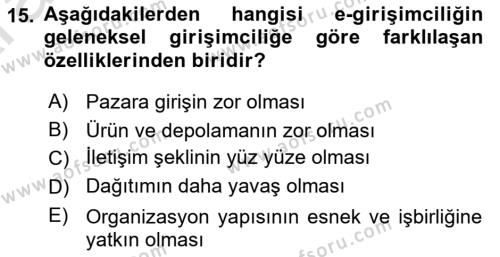 Turizmde Güncel Yaklaşımlar Dersi 2024 - 2025 Yılı (Vize) Ara Sınavı 15. Soru