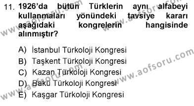 Türk Dili 1 Dersi 2012 - 2013 Yılı (Vize) Ara Sınavı 11. Soru