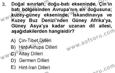Türk Dili 1 Dersi 2012 - 2013 Yılı (Vize) Ara Sınavı 3. Soru