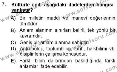 Türk Dili 1 Dersi 2012 - 2013 Yılı (Vize) Ara Sınavı 7. Soru