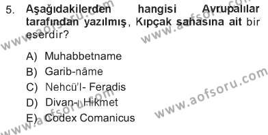 Türk Dili 1 Dersi 2012 - 2013 Yılı Tek Ders Sınavı 5. Soru