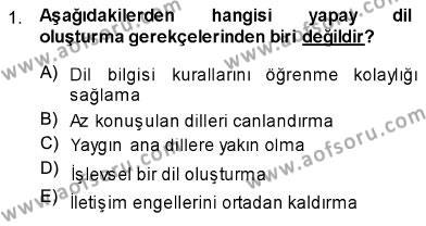 Türk Dili 1 Dersi 2013 - 2014 Yılı (Vize) Ara Sınavı 1. Soru