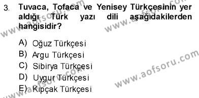 Türk Dili 1 Dersi 2013 - 2014 Yılı (Vize) Ara Sınavı 3. Soru