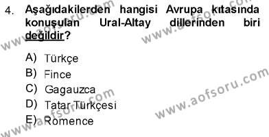 Türk Dili 1 Dersi 2013 - 2014 Yılı (Vize) Ara Sınavı 4. Soru
