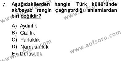 Türk Dili 1 Dersi 2013 - 2014 Yılı (Vize) Ara Sınavı 7. Soru