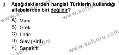 Türk Dili 1 Dersi 2013 - 2014 Yılı (Vize) Ara Sınavı 9. Soru