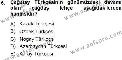 Türk Dili 1 Dersi 2013 - 2014 Yılı Tek Ders Sınavı 6. Soru