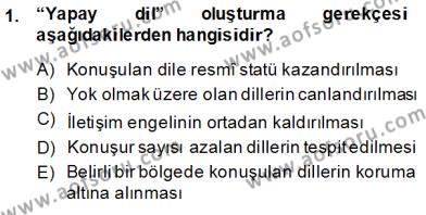 Türk Dili 1 Dersi 2014 - 2015 Yılı (Vize) Ara Sınavı 1. Soru