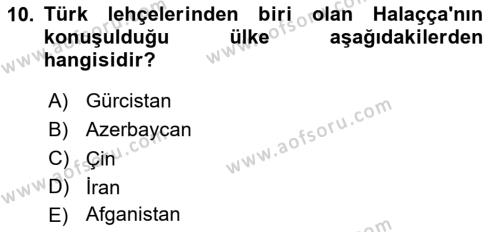 Türk Dili 1 Dersi 2020 - 2021 Yılı Yaz Okulu Sınavı 10. Soru