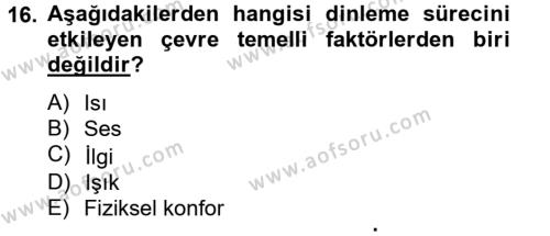 Türk Dili 2 Dersi 2012 - 2013 Yılı (Final) Dönem Sonu Sınavı 16. Soru