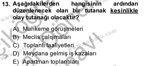 Türk Dili 2 Dersi 2013 - 2014 Yılı (Final) Dönem Sonu Sınavı 13. Soru
