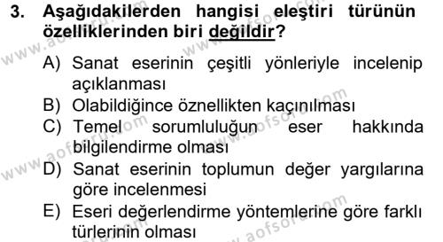 Türk Dili 2 Dersi 2013 - 2014 Yılı (Final) Dönem Sonu Sınavı 3. Soru