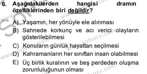 Türk Dili 2 Dersi 2013 - 2014 Yılı (Final) Dönem Sonu Sınavı 6. Soru