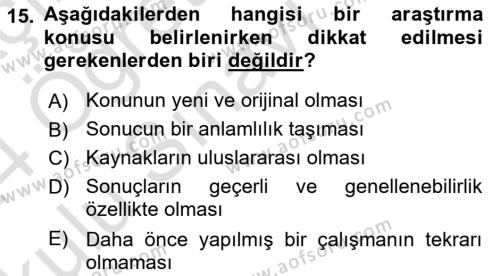 Türk Dili 2 Dersi 2023 - 2024 Yılı Yaz Okulu Sınavı 15. Soru