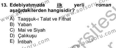 Türkçe Yazılı Anlatım Dersi 2012 - 2013 Yılı (Vize) Ara Sınavı 13. Soru