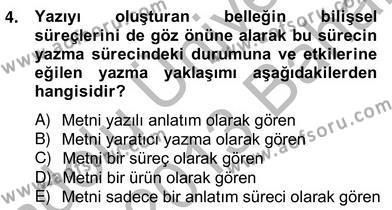 Türkçe Yazılı Anlatım Dersi 2012 - 2013 Yılı (Vize) Ara Sınavı 4. Soru