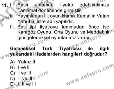 Türkçe Yazılı Anlatım Dersi 2013 - 2014 Yılı (Vize) Ara Sınavı 11. Soru