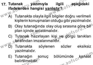 Türkçe Yazılı Anlatım Dersi 2013 - 2014 Yılı (Vize) Ara Sınavı 17. Soru