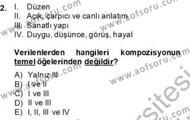 Türkçe Yazılı Anlatım Dersi 2013 - 2014 Yılı (Final) Dönem Sonu Sınavı 2. Soru