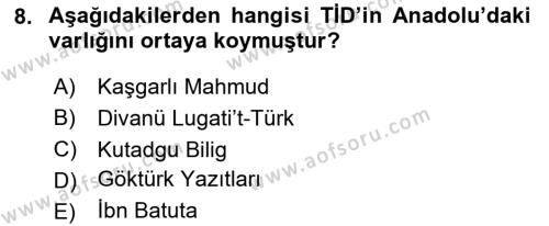 Türk İşaret Dili Dersi 2020 - 2021 Yılı Yaz Okulu Sınavı 8. Soru