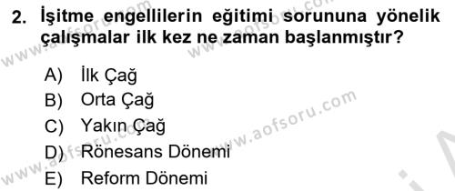 Türk İşaret Dili Dersi 2021 - 2022 Yılı (Vize) Ara Sınavı 2. Soru