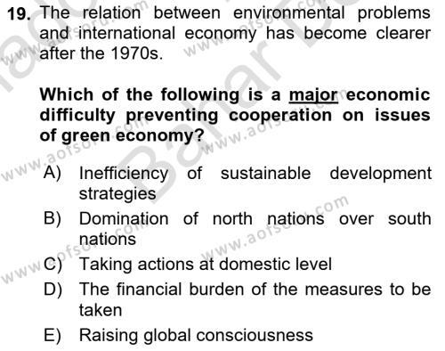 Theories Of International Relations 2 Dersi 2021 - 2022 Yılı (Final) Dönem Sonu Sınavı 19. Soru