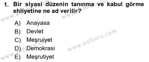 İnsan Hakları ve Demokratikleşme Süreci Dersi 2022 - 2023 Yılı (Final) Dönem Sonu Sınavı 1. Soru