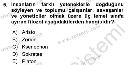 İnsan Hakları ve Demokratikleşme Süreci Dersi 2023 - 2024 Yılı (Vize) Ara Sınavı 5. Soru