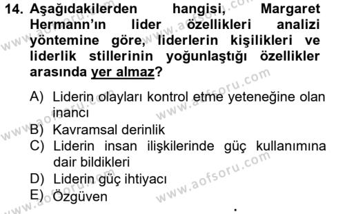Diş Politika Analizi Dersi 2012 - 2013 Yılı (Final) Dönem Sonu Sınavı 14. Soru
