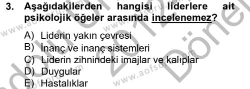 Diş Politika Analizi Dersi 2012 - 2013 Yılı (Final) Dönem Sonu Sınavı 3. Soru